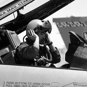 Justin ‘Hasard’ Lee as a fighter pilot.